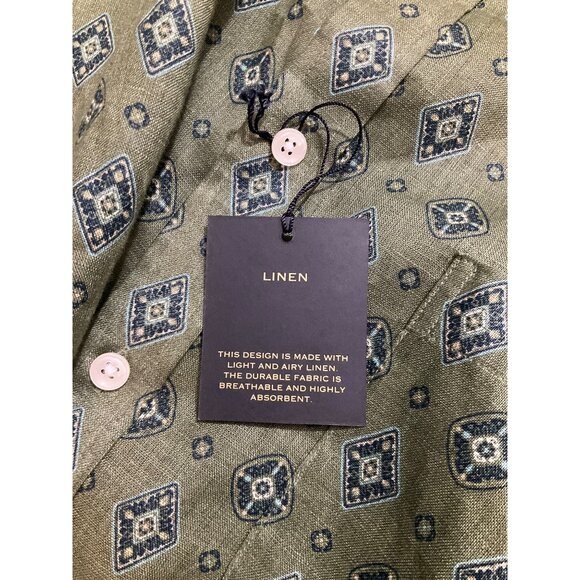 NWT  Men's Club Room Luxury Linen  Green Short Sleeve  Size: XL - Picture 11 of 12